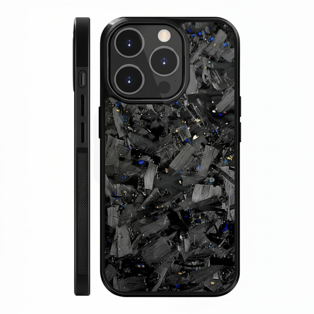 Bluesy | Large Forged Carbon Case for iPhone