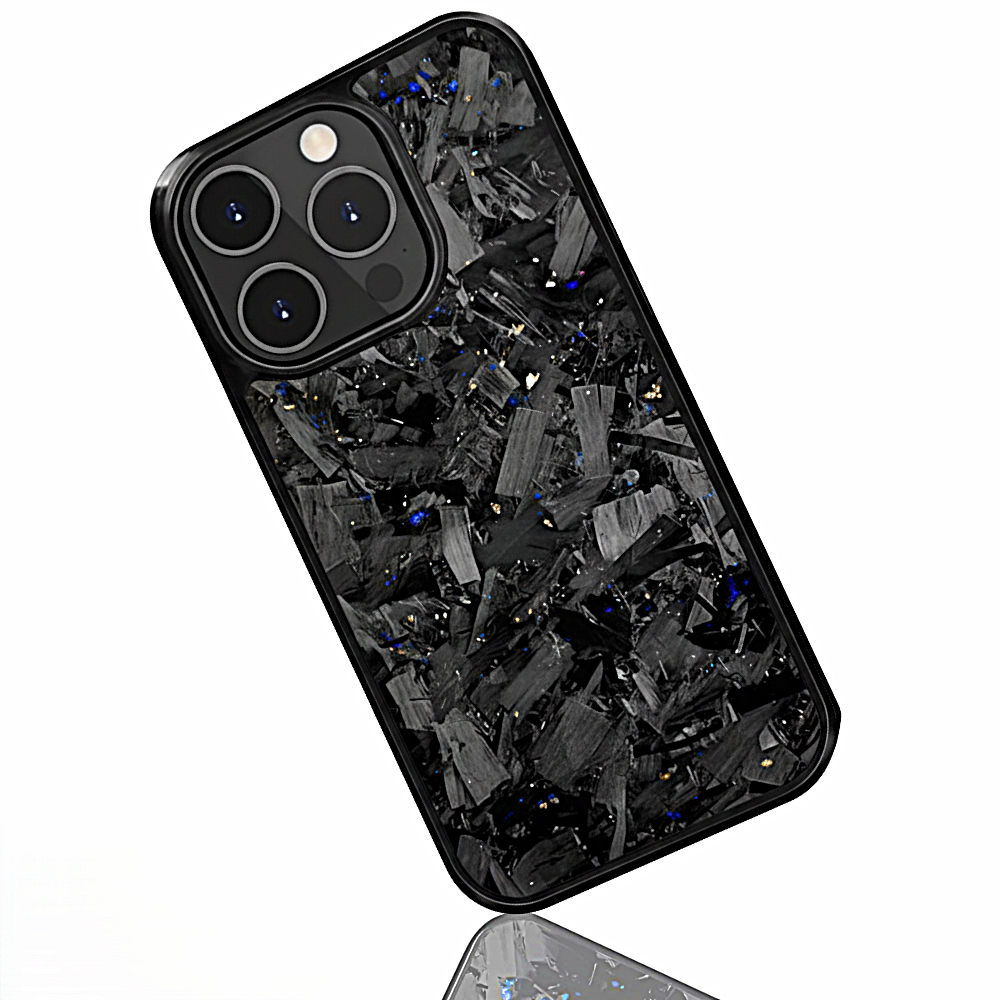 Bluesy | Large Forged Carbon Case for iPhone