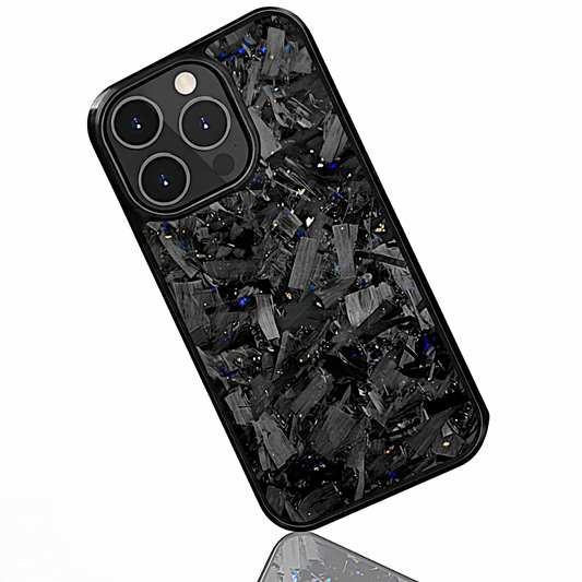 Bluesy | Large Forged Carbon Case for iPhone